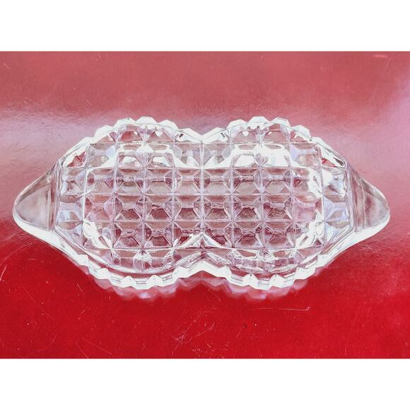 Fostoria American Round Shaker Holder Tray 6" Clear Glass 80's Dinnerware Vtg - Picture 9 of 14